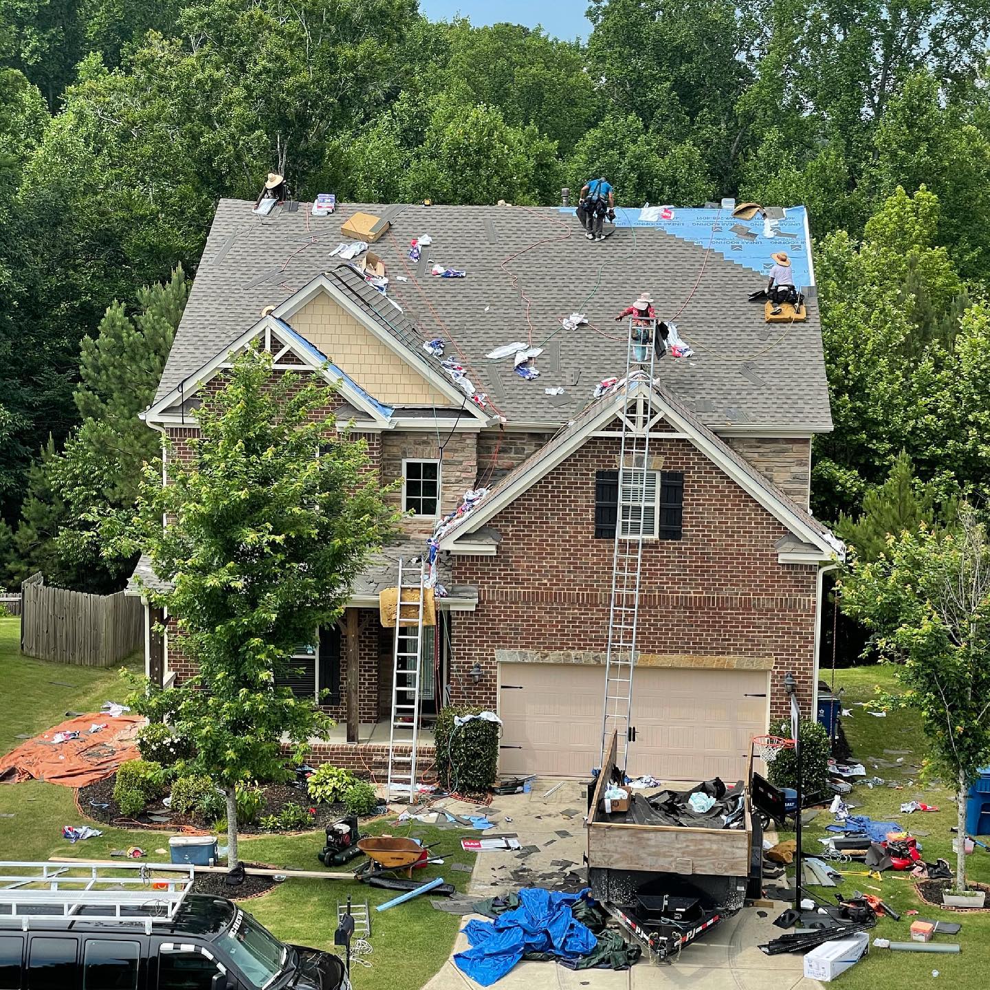 Working on a residential clients new roof