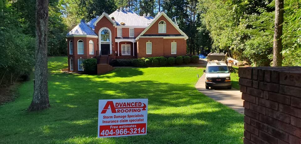 Completed residential roofing job in Lawrenceville